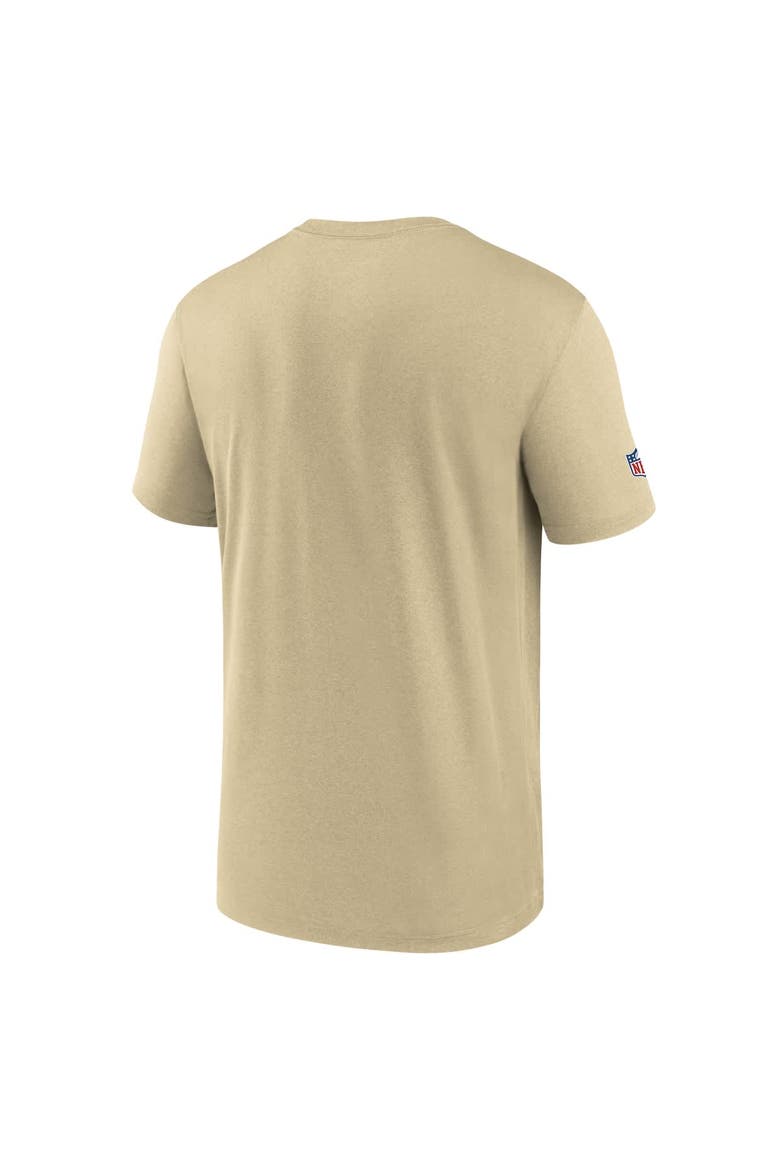 Men's Nike Gold New Orleans Saints Sideline Alt Pack Small Logo Legend Performance T-Shirt, Alternate, color, Gold
