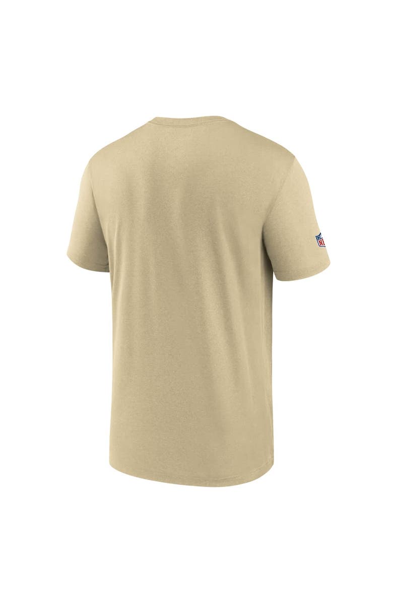Nike Men's Nike Gold New Orleans Saints Sideline Alt Pack Small Logo Legend Performance T-Shirt, Alternate, color, Gold