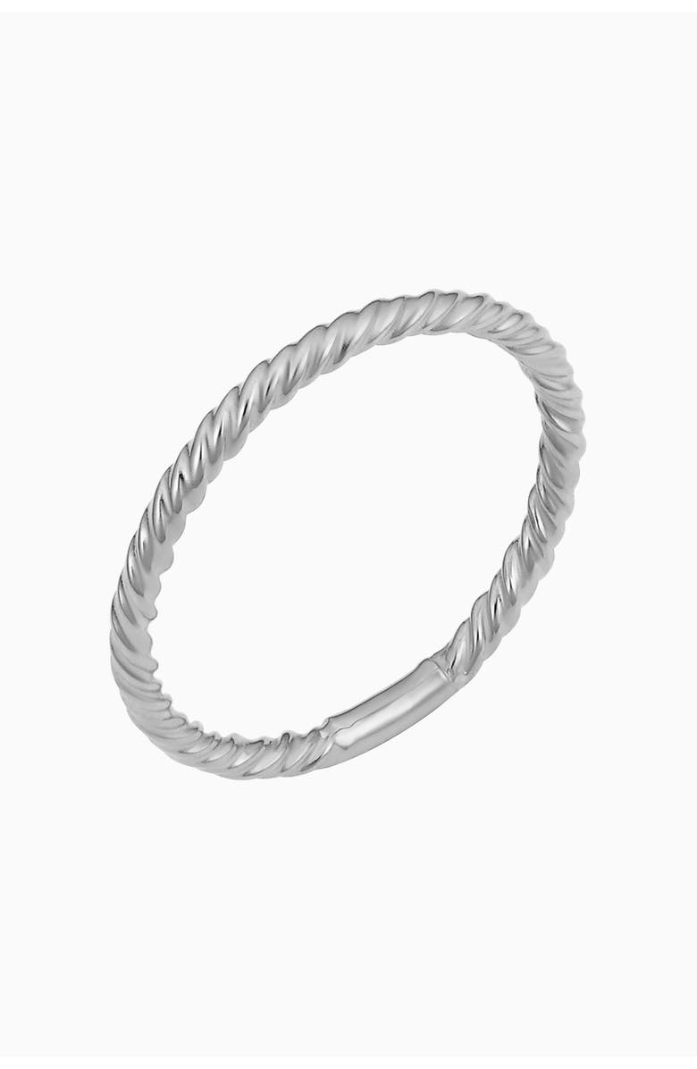 Oradina 14K White Gold Stackable Dawn Ring, Main, color, White Gold