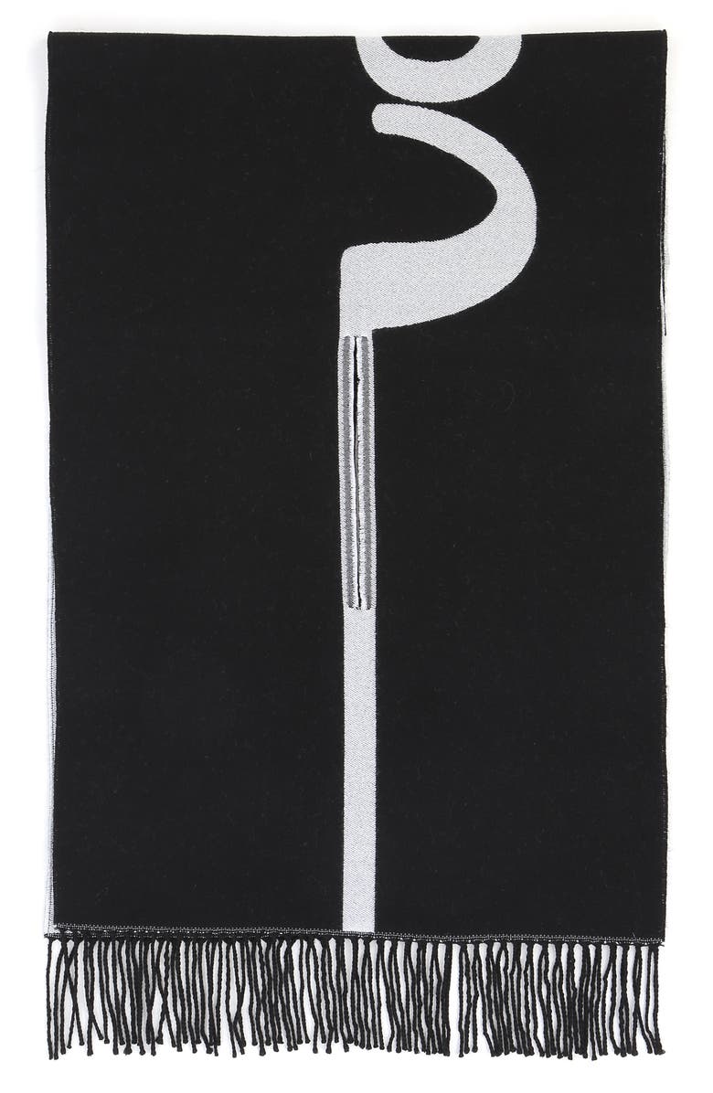 Valentino Garavani Signature Stripe Wool Jacquard Scarf, Main, color, 