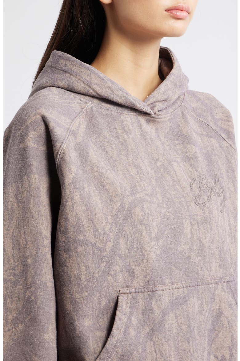 Oversize Camouflage Hoodie, Alternate, color, DARK BROWN CAMO