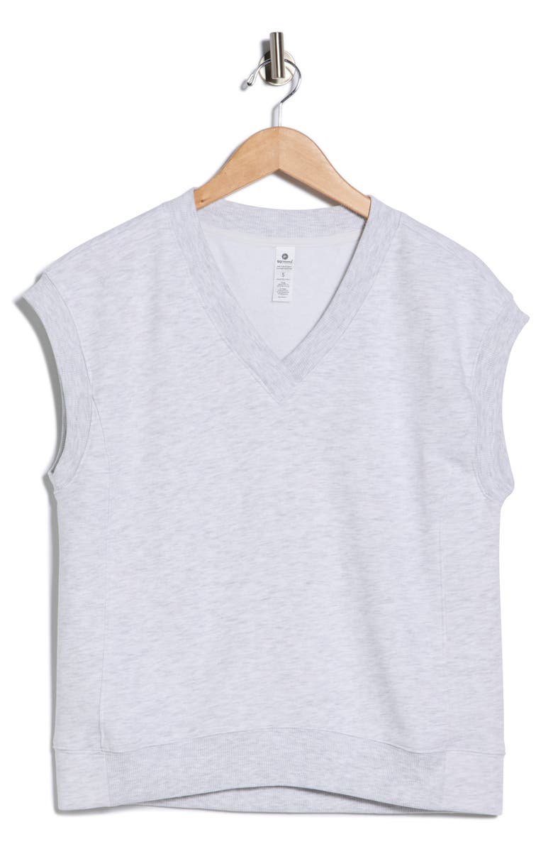 90 DEGREE BY REFLEX Fleece Vest, Alternate, color, Heather Light Grey