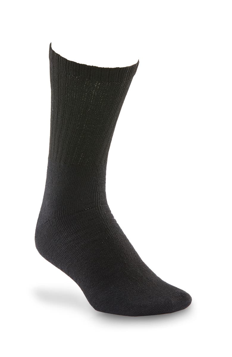 Harbor Bay by DXL 3-pk Continuous Comfort Crew Socks, Alternate, color, Black