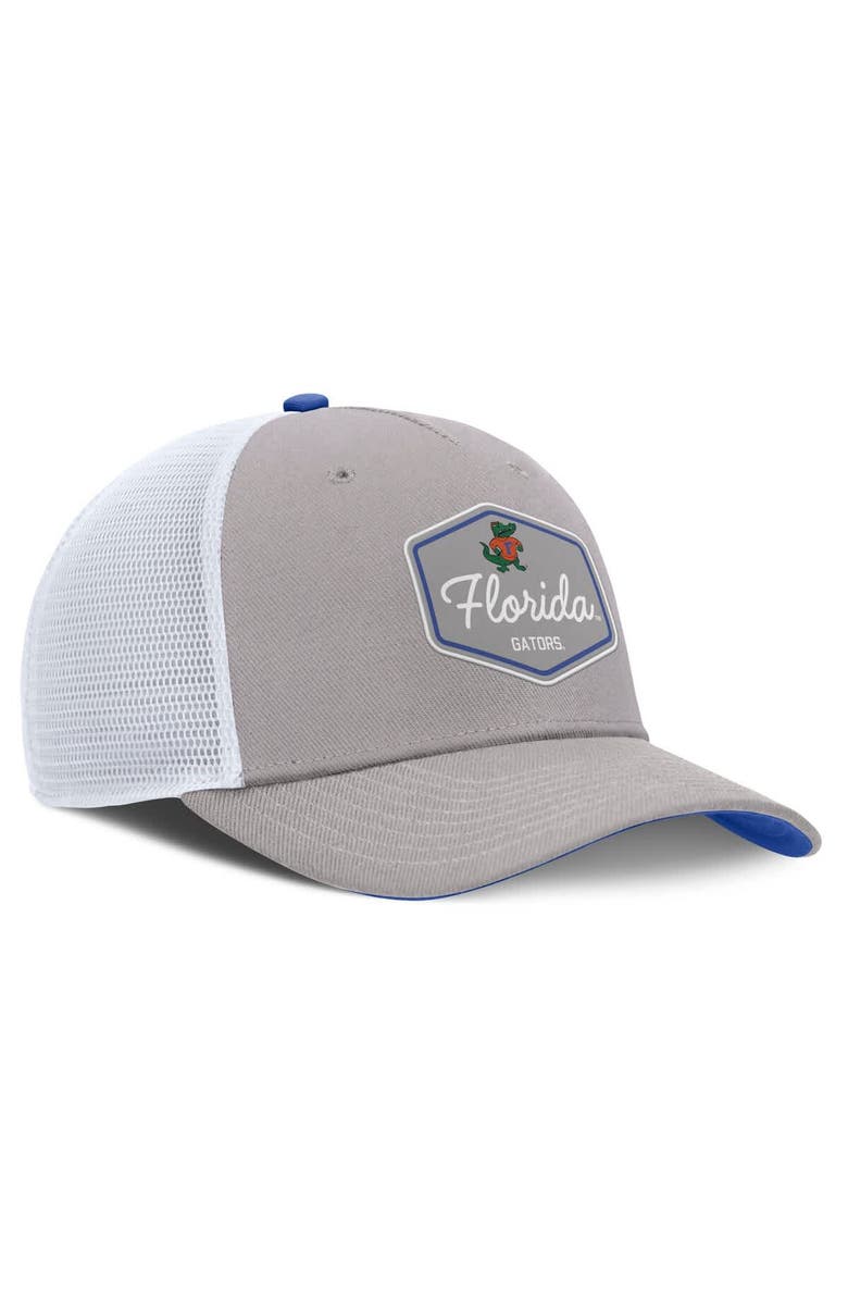Nike Men's Nike Gray Florida Gators Rise Legacy Adjustable Trucker Hat, Alternate, color,