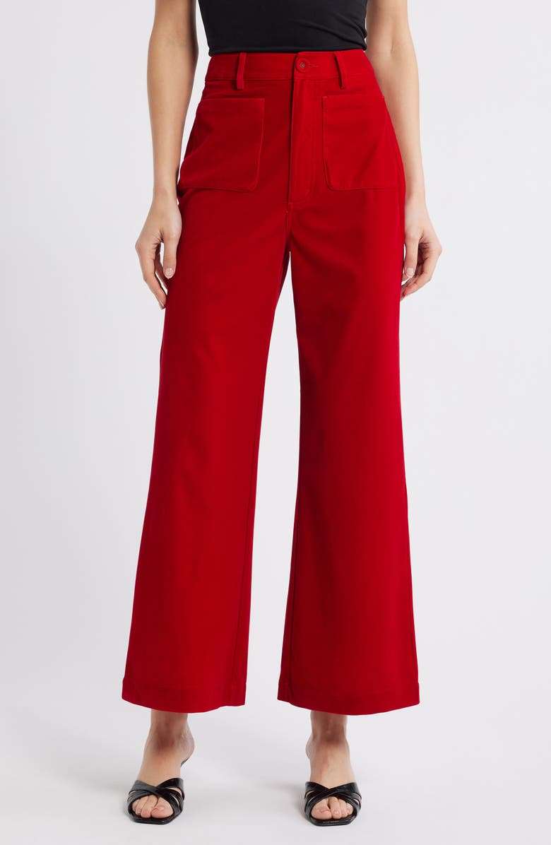 Rolla’s Sailor Flare Leg Velvet Pants, Main, color, 