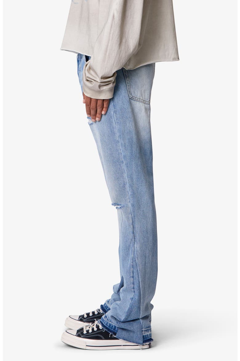 B484 Distressed Flare Jeans, Alternate, color, LIGHT BLUE