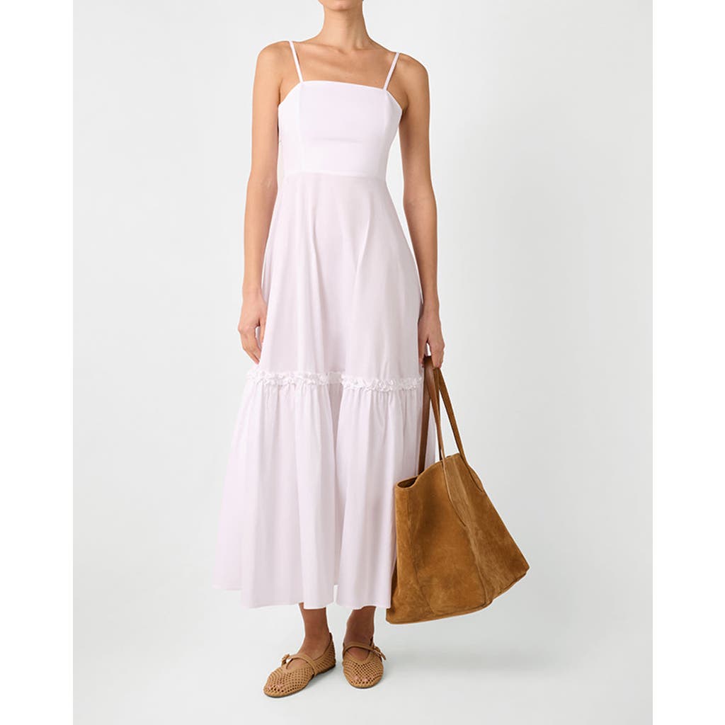 Weworewhat Sleeveless Ruffle A-line Midi Dress