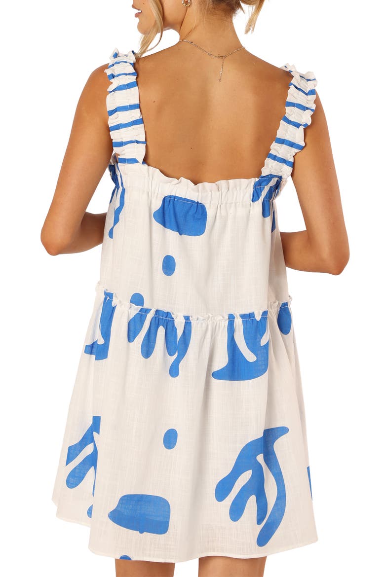 Elena Print Sleeveless Minidress, Alternate, color, BLUE PRINT