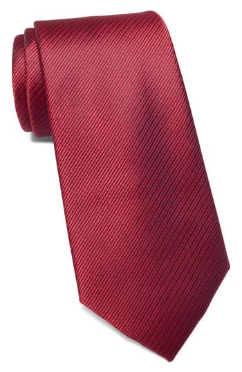 Nordstrom Rack Edmonds Stripe Textured Silk Tie In Red