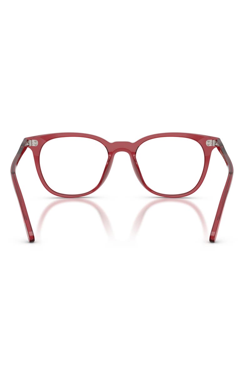 Oliver Peoples 49mm Pillow Optical Glasses, Alternate, color, Translucent Rust/ Demo Lens
