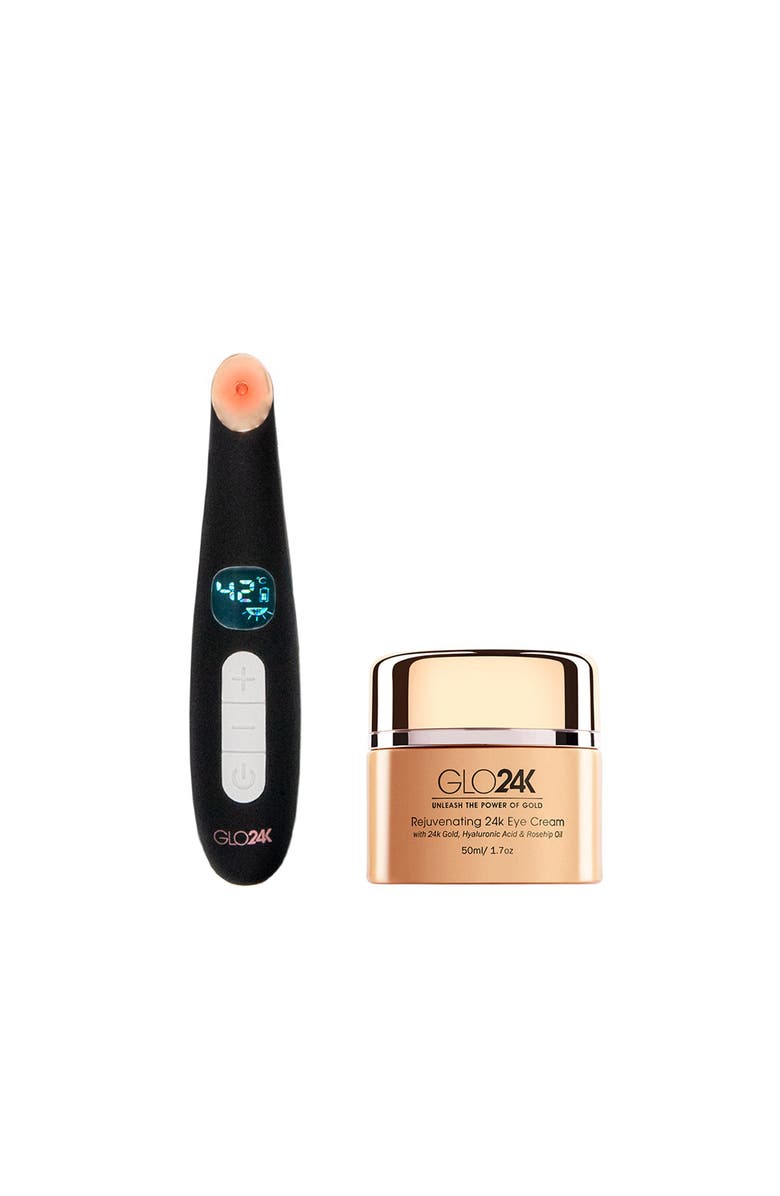 GLO24K UNLEASH THE POWER OF GOLD Triple Action Eye Care Therapy Wand + 24K Eye Cream, Main, color, Na