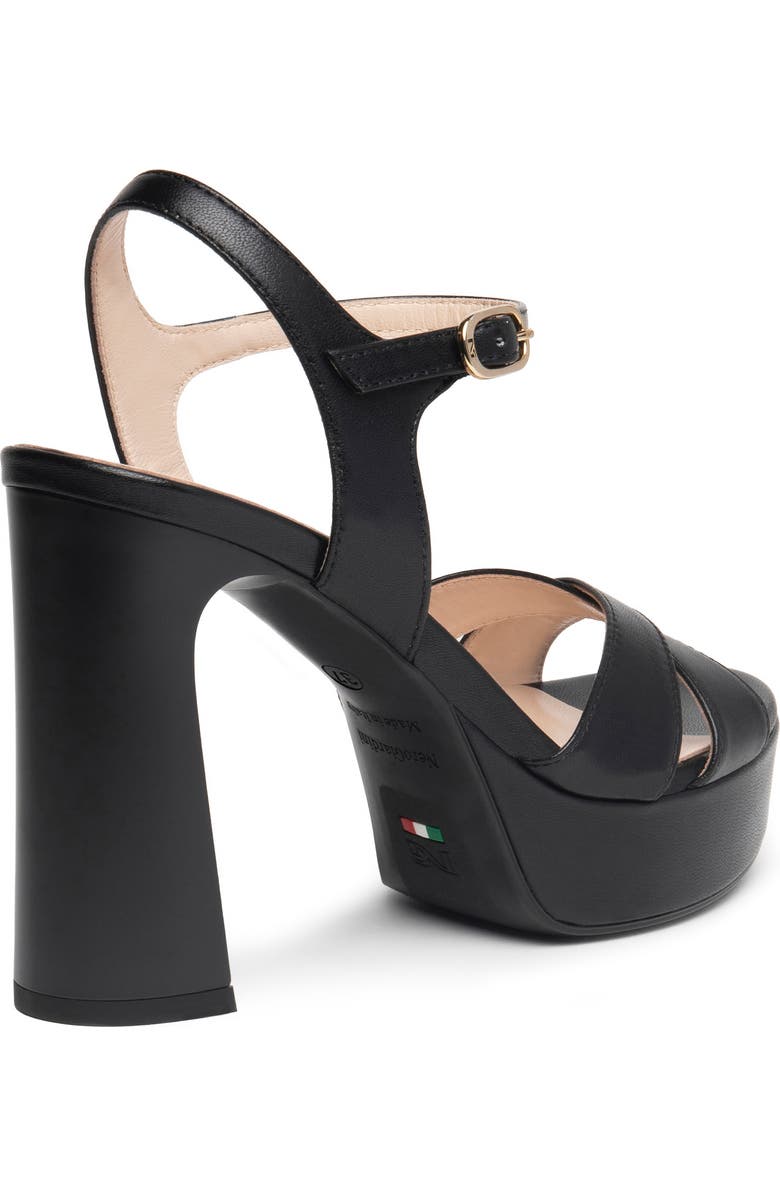 NeroGiardini Ankle Strap Platform Sandal, Alternate, color, Black