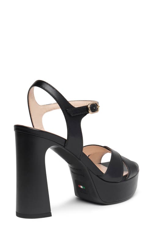 Nerogiardini Ankle Strap Platform Sandal In Black