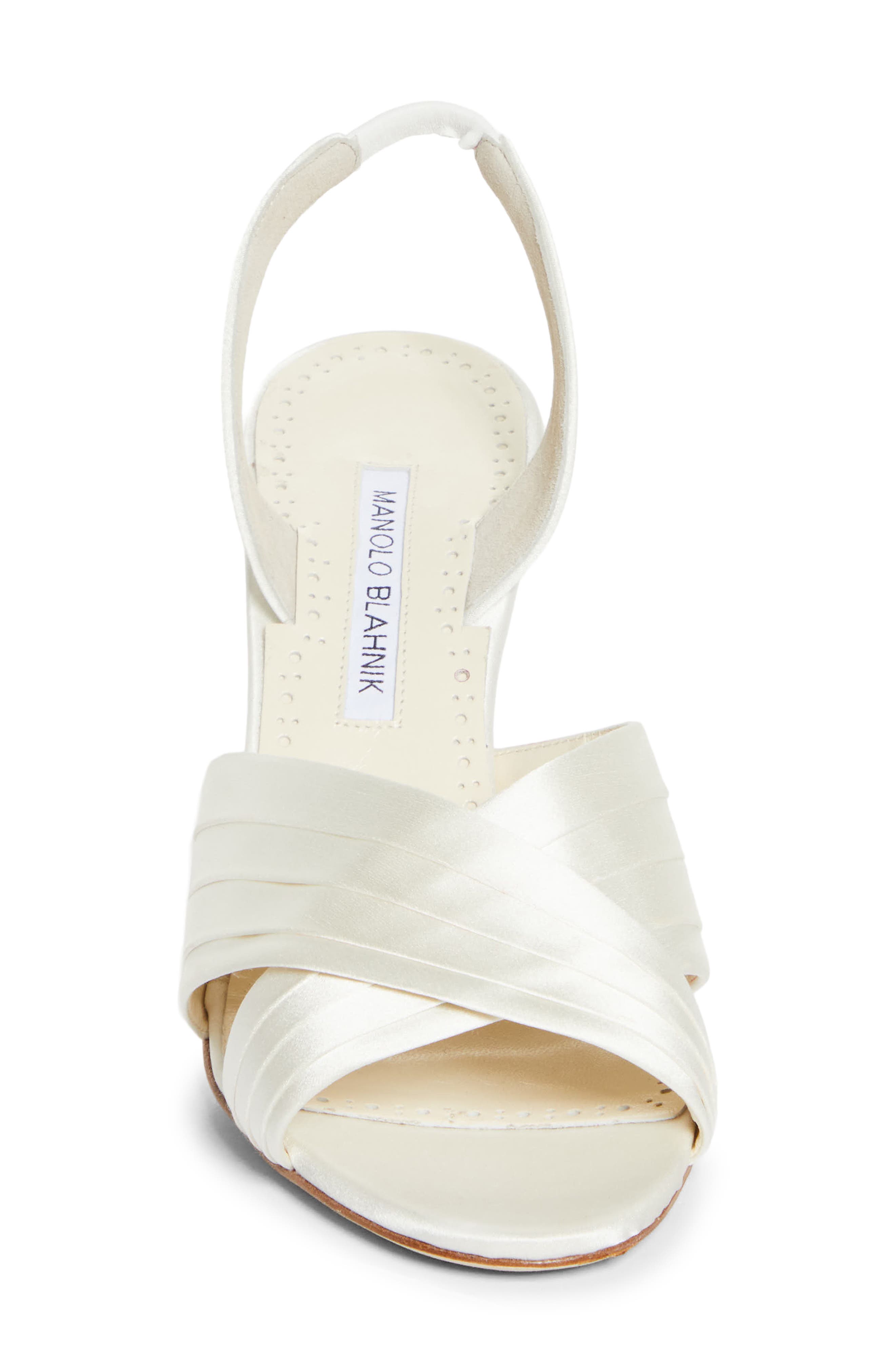 Manolo Blahnik Vierasan Slingback Sandal, Alternate, color, Light Cream