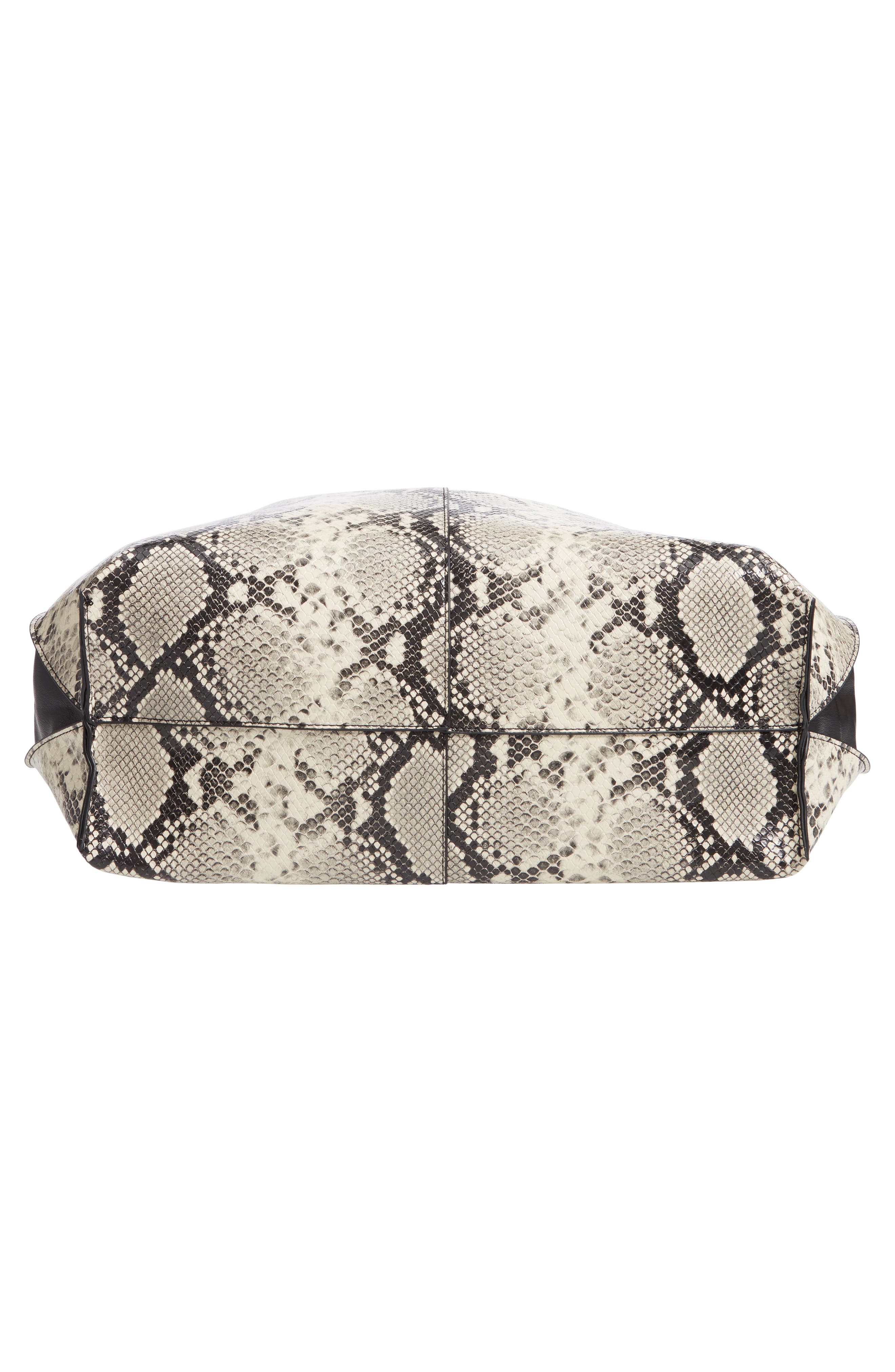 Topshop Haya Faux Snakeskin Hobo Bag, Alternate, color, 