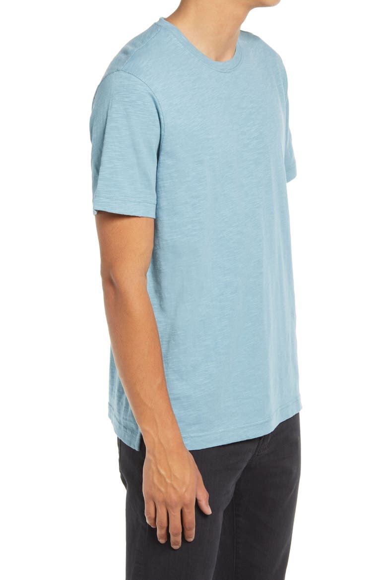 Crewneck Cotton Slub Jersey T-Shirt, Alternate, color, BLUE SMOKE