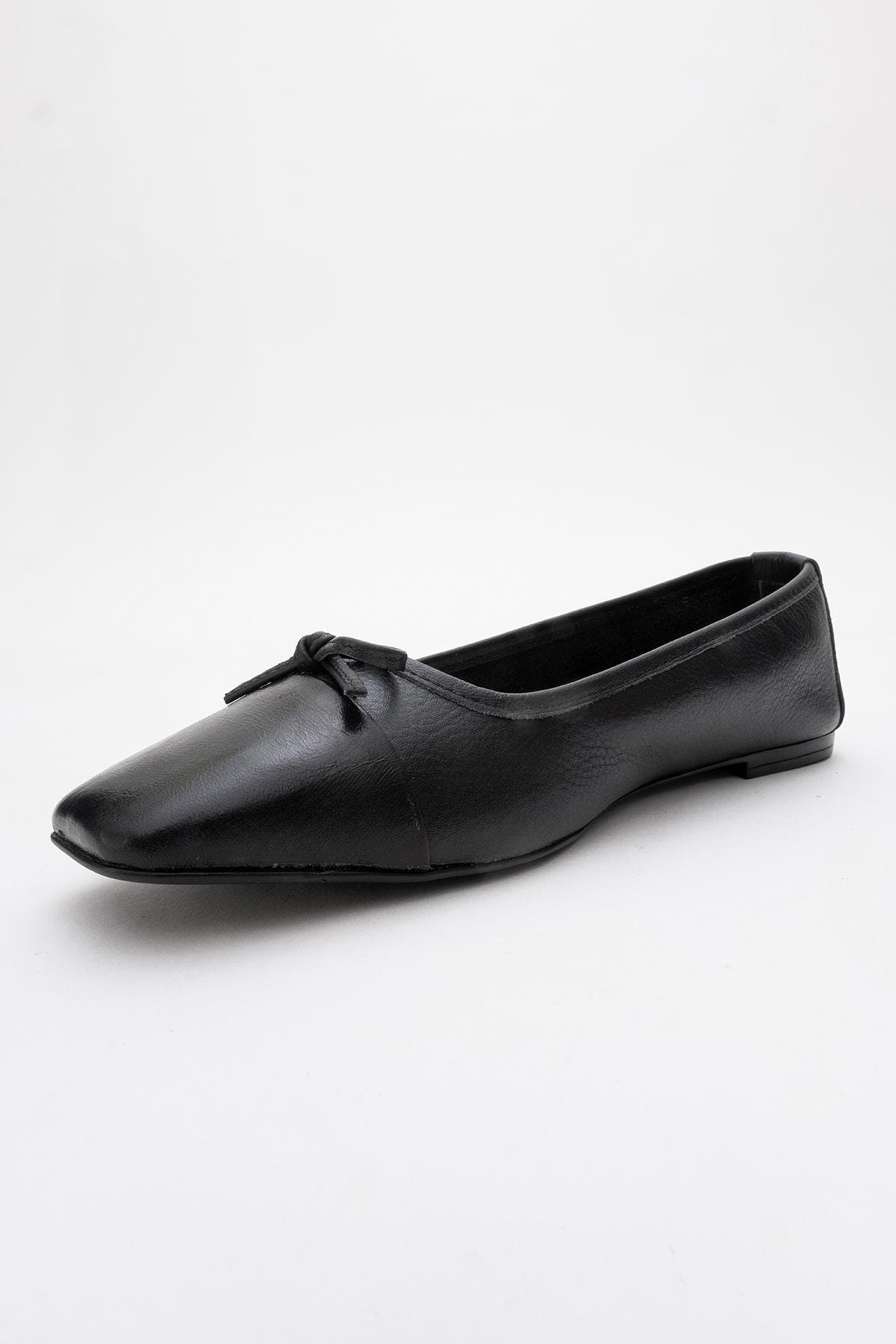 Forever & Always Shoes Rony Leather Ballet Flat, Alternate, color, Black