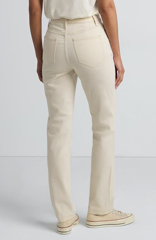 LANDS' END LANDS' END RECOVER HIGH RISE STRAIGHT LEG BLUE JEANS