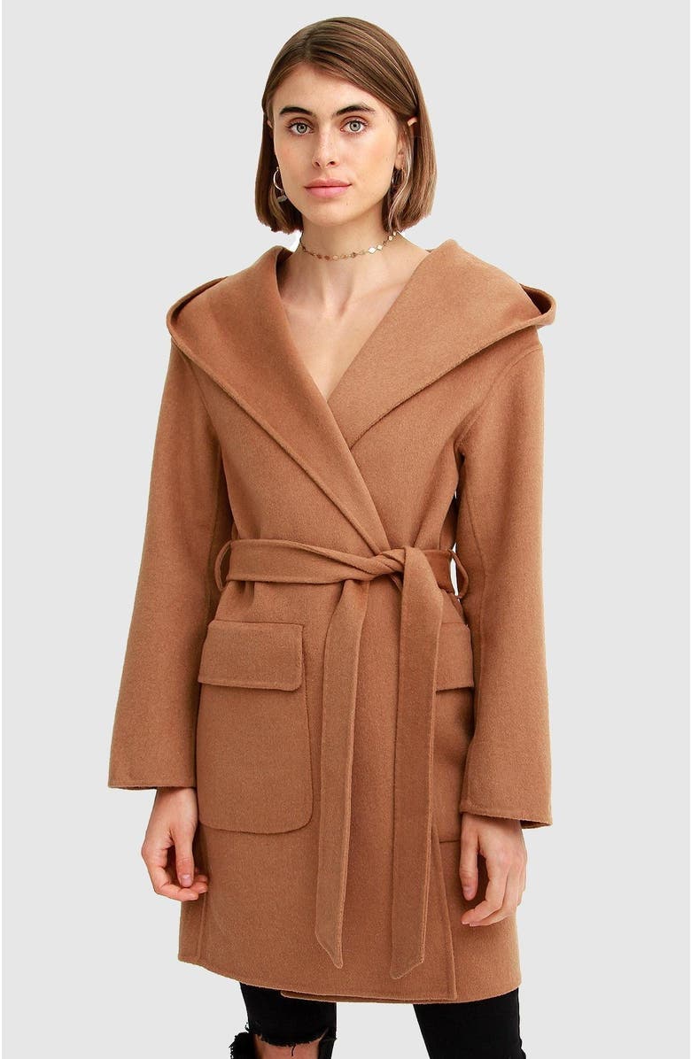 Belle & Bloom Sweet Escape Robe Coat, Main, color, Camel