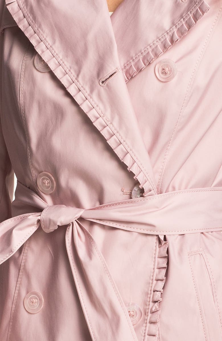 Ivanka Trump Pleat Trim Trench Coat, Alternate, color, 