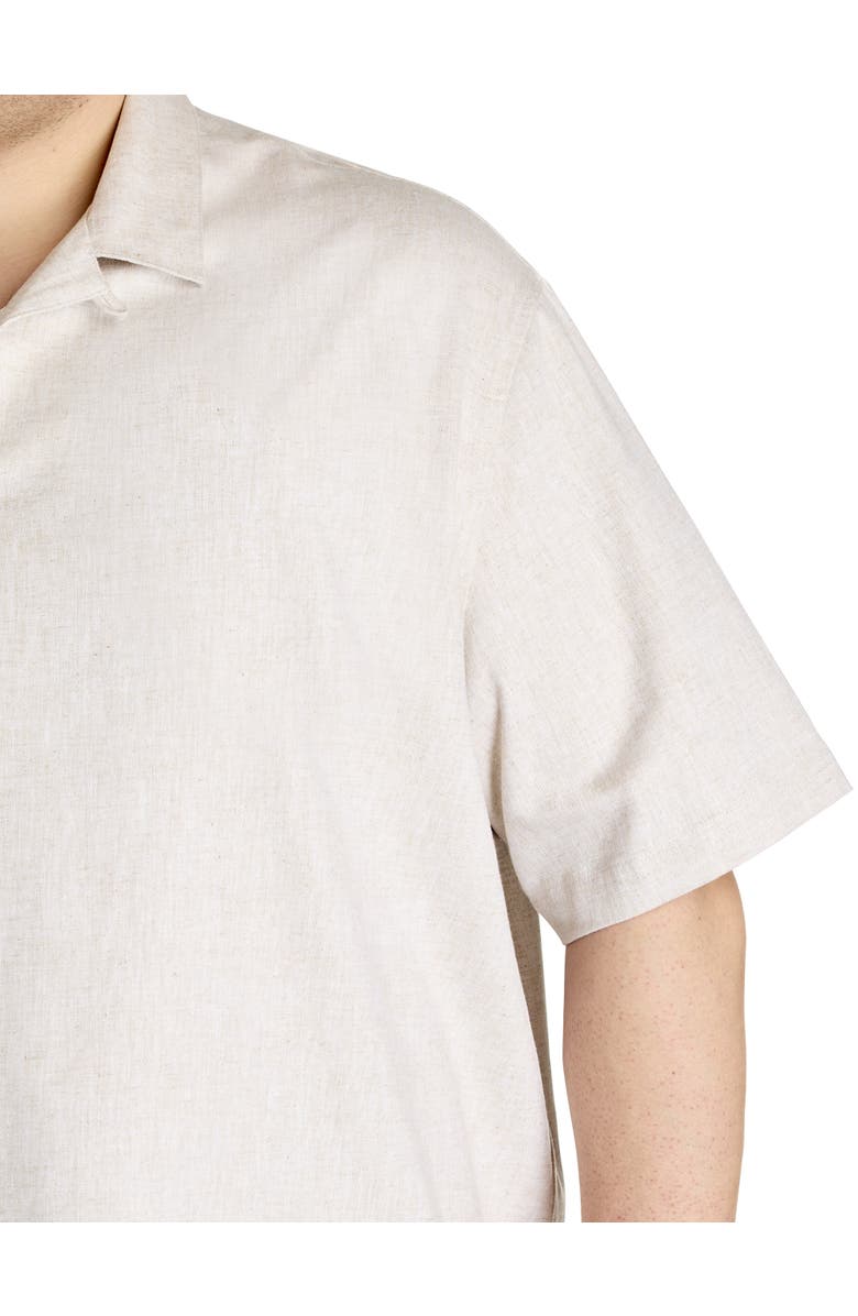 Oak Hill by DXL Big & Tall Linen-Blend Sport Shirt, Alternate, color, Natural Linen