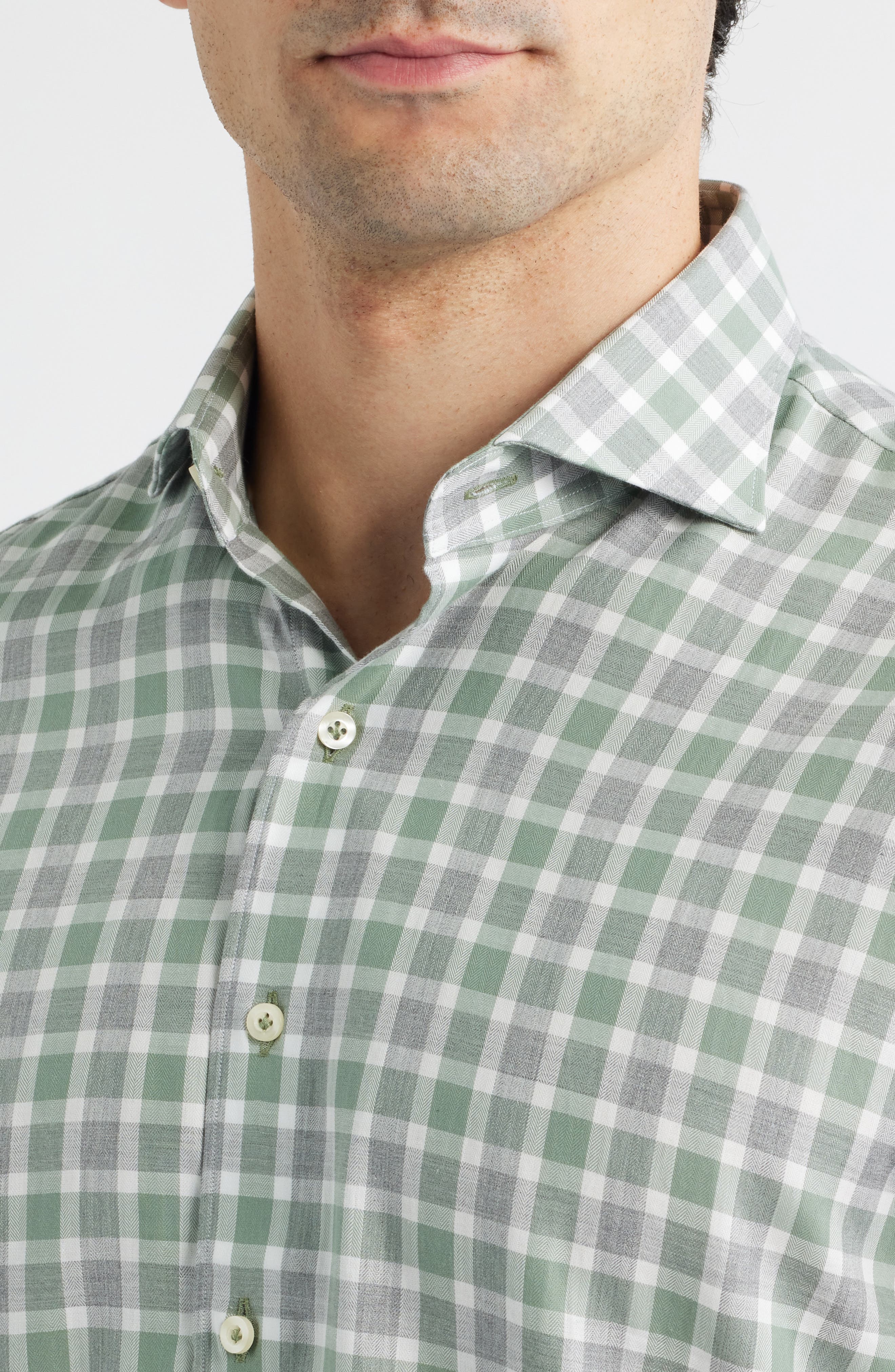 Peirce Check Cotton Button-Up Shirt - image 2
