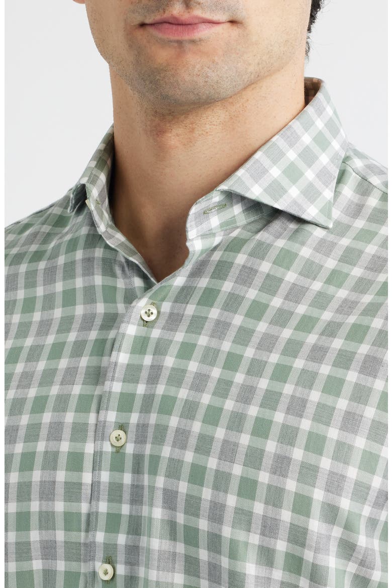 Peirce Check Cotton Button-Up Shirt, Alternate, color, TRAILS