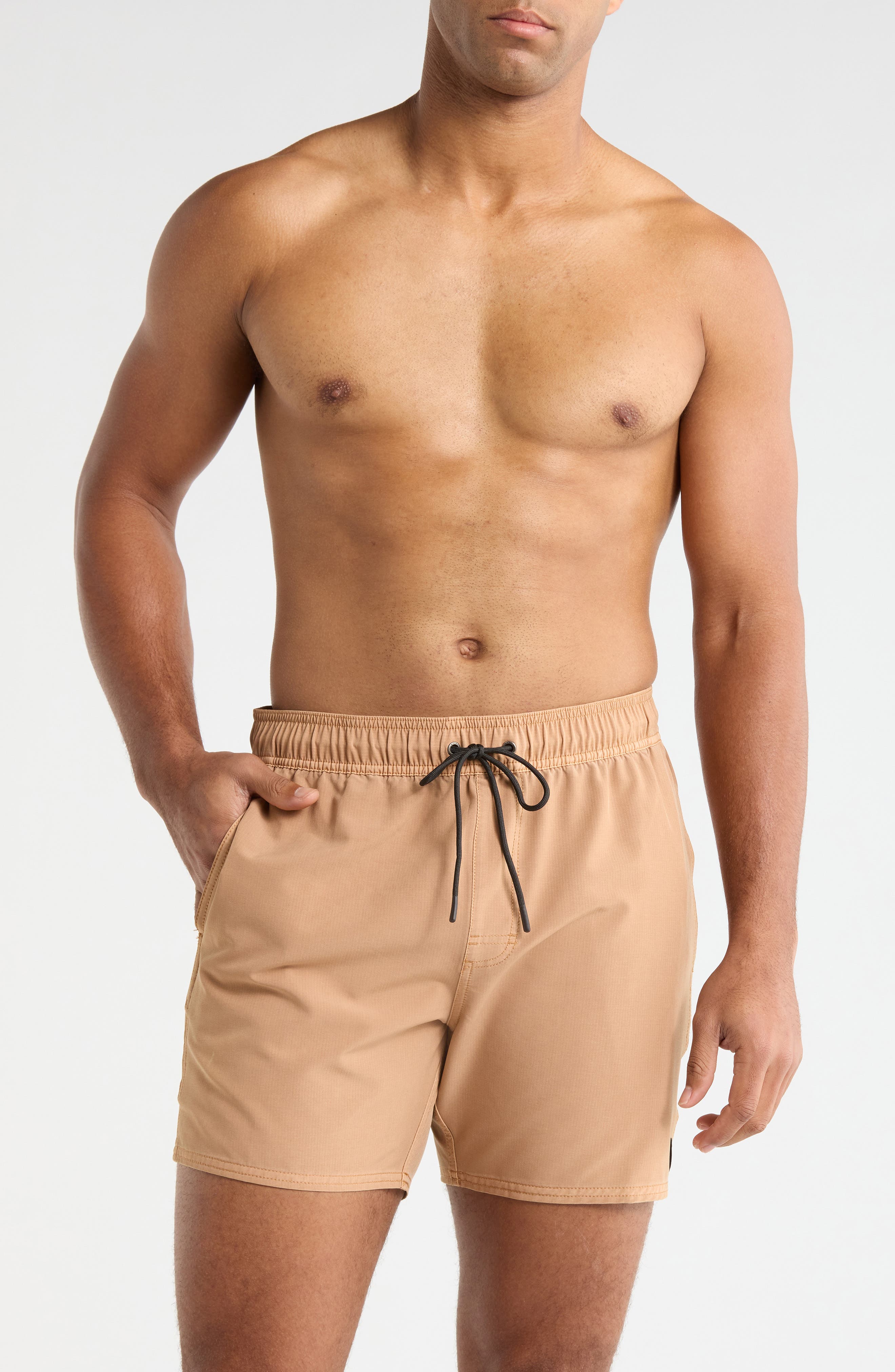 RVCA Pigment-Dyed Elastic Waist Shorts