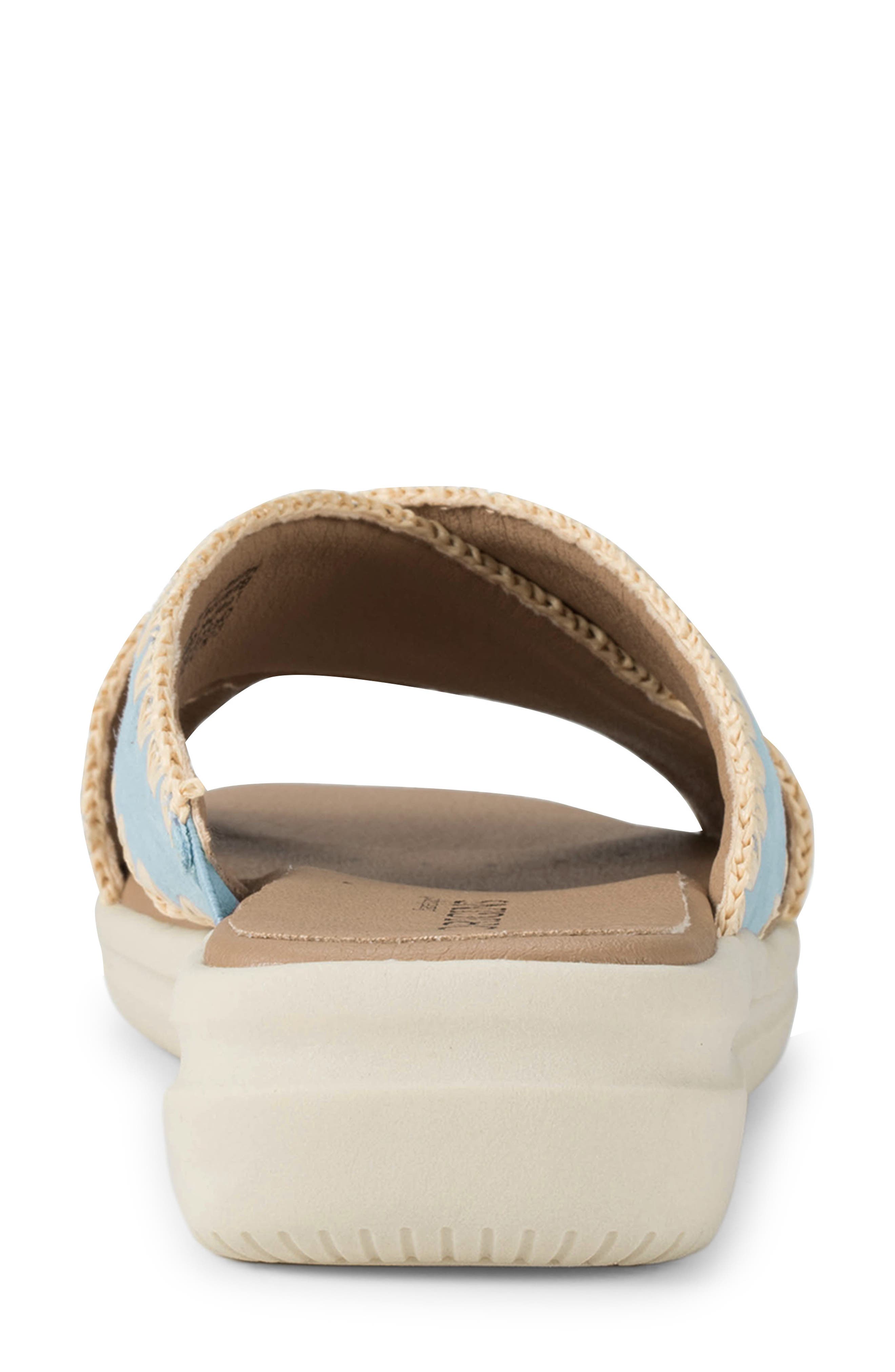 Baretraps Origins Dolinda Slide Sandal, Alternate, color, Sea Glass Blue Suede