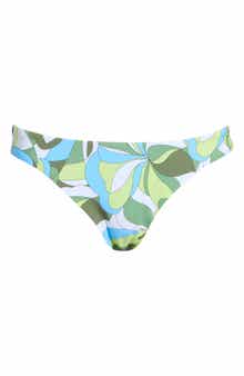 Surf Break Shirred Hipster Cheeky Bikini Bottoms
