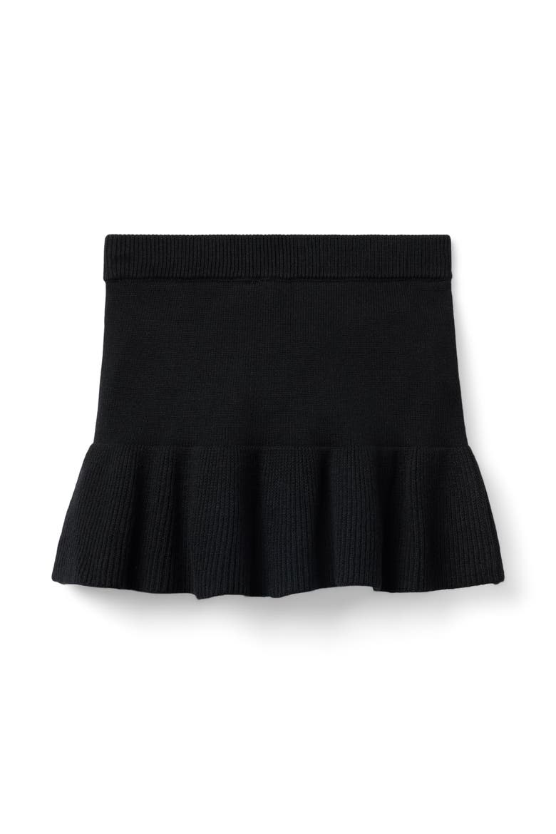 Ruffle Hem Sweater Skirt, Main, color, Black
