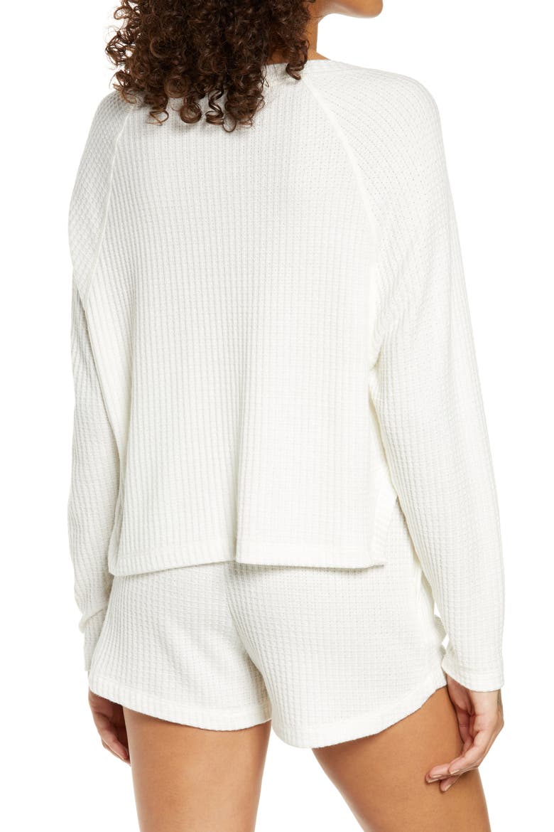 Waffle Knit Henley, Alternate, color, IVORY