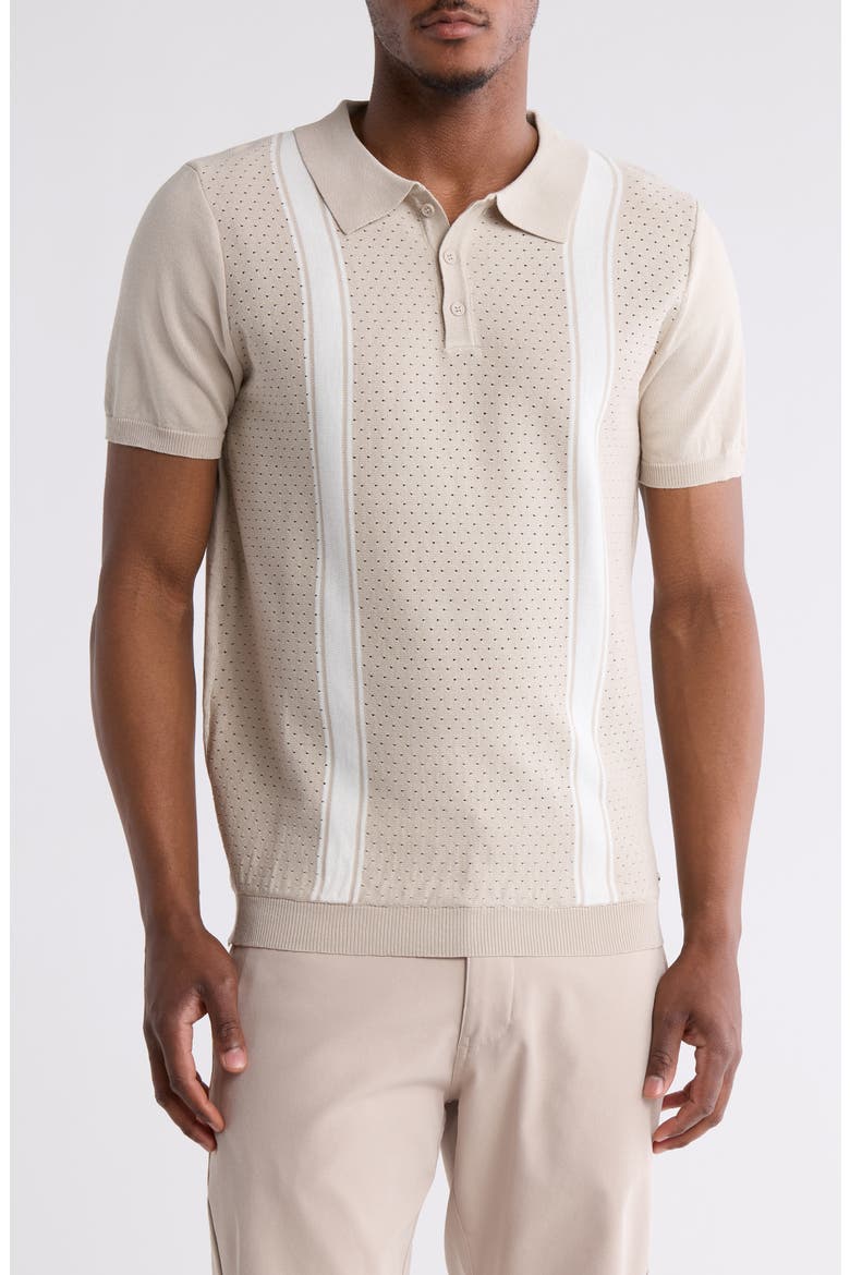 Slim Fit Sweater Knit Polo, Main, color, SAND