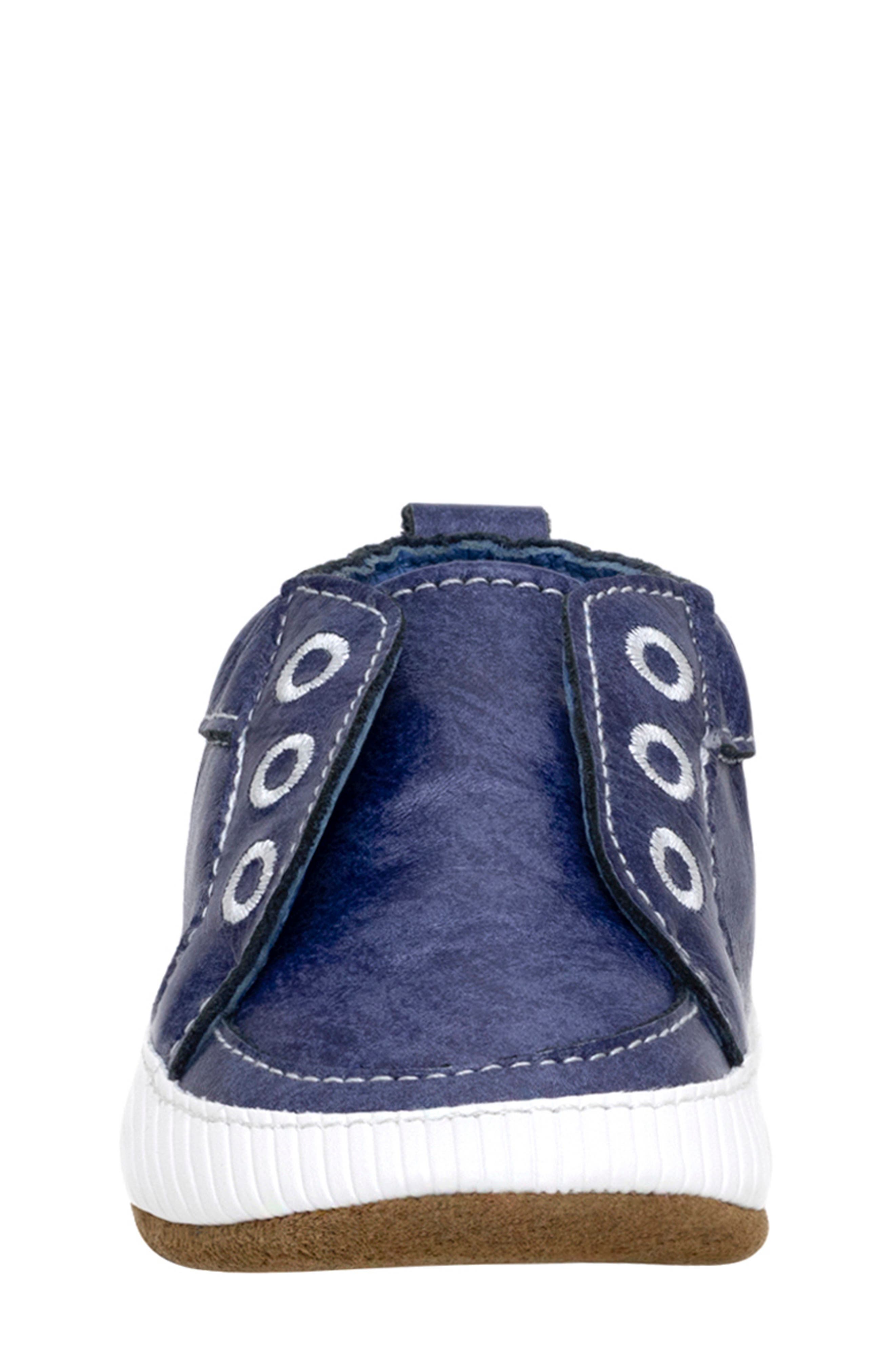 Robeez<sup>®</sup> Stylish Steve Crib Shoe, Alternate, color, Navy
