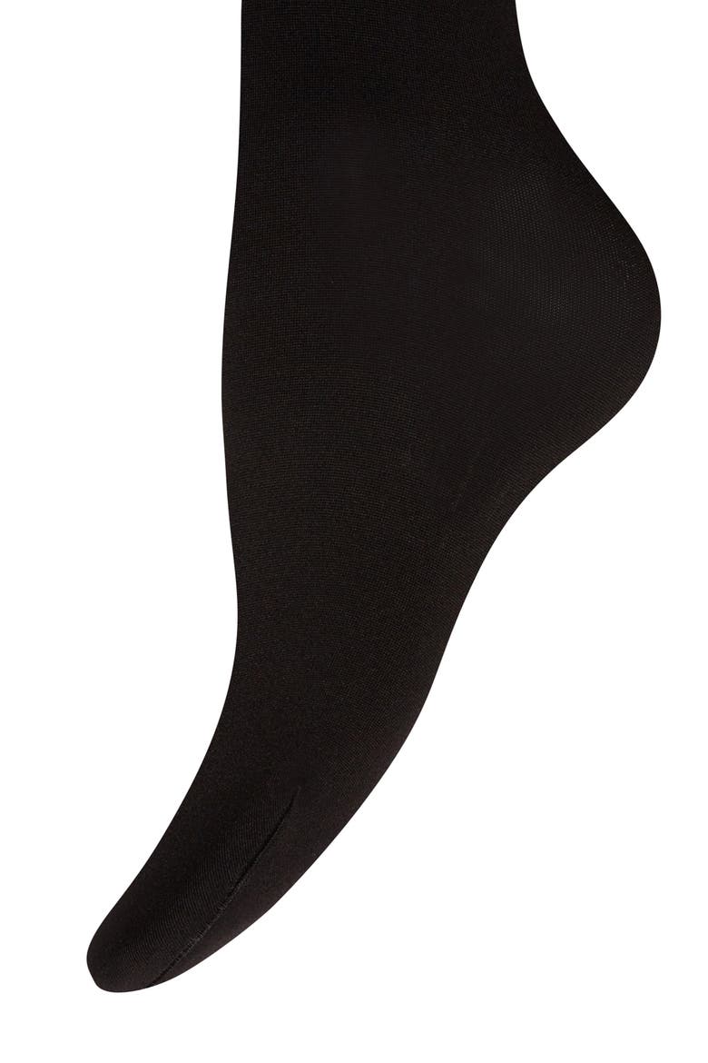 Matte Opaque Tights, Alternate, color, BLACK