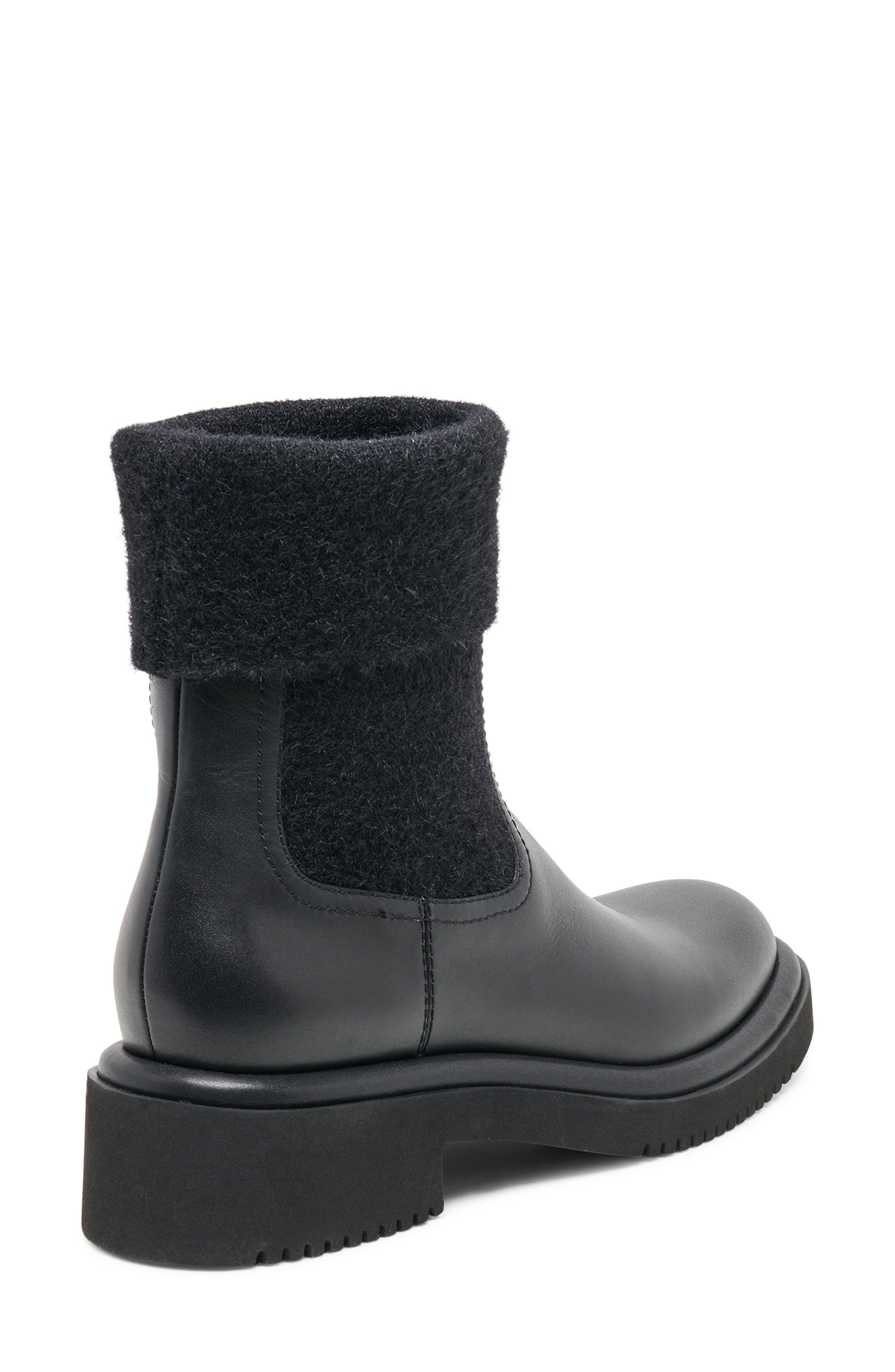 Barbi Waterproof Leather Boot, Alternate, color, BLACK LEATHER H2O