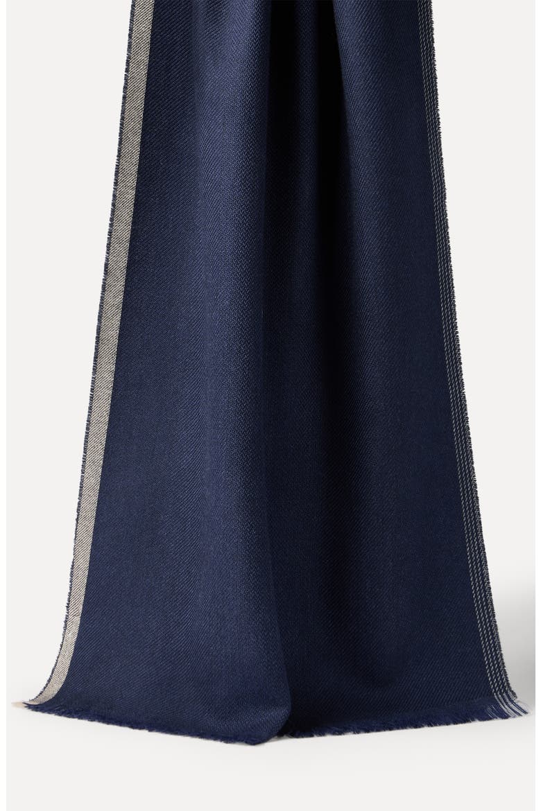 Wool and cashmere scarf, Alternate, color, Blue