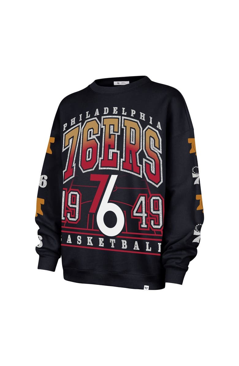 '47 Women's '47 Navy Philadelphia 76ers 2025/26 City Edition Go Big Oversized Sweatshirt, Alternate, color, Navy