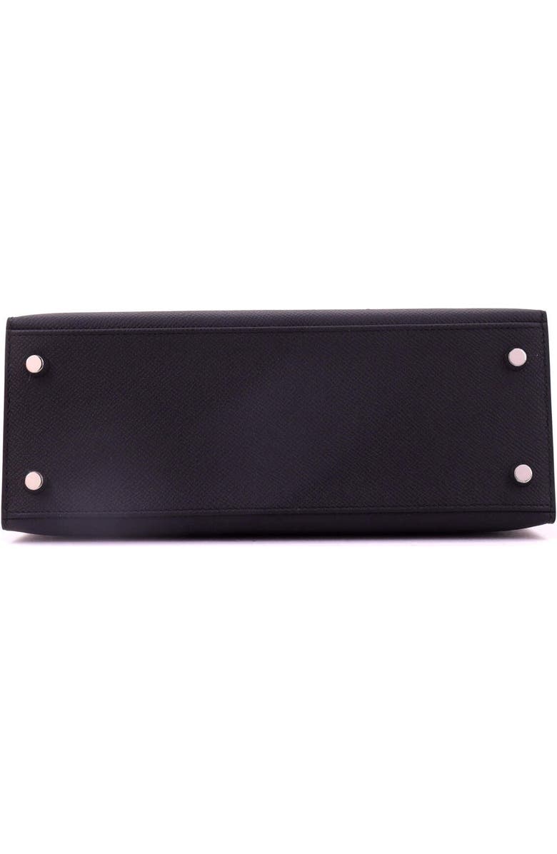 Pre-Owned Hermes Kelly Handbag Black Epsom with Palladium Hardware 25, Alternate, color, Noir