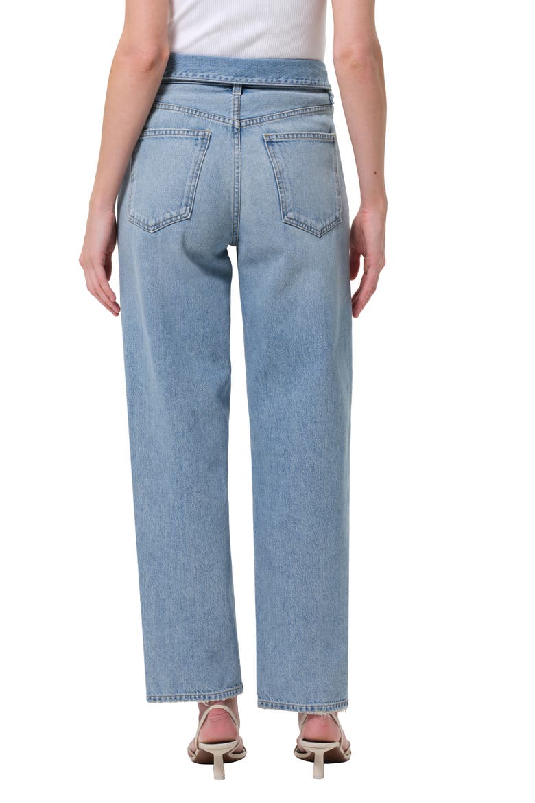 Echo Foldover Waist Tapered Straight Leg Jeans, Alternate, color, SYLLABLE