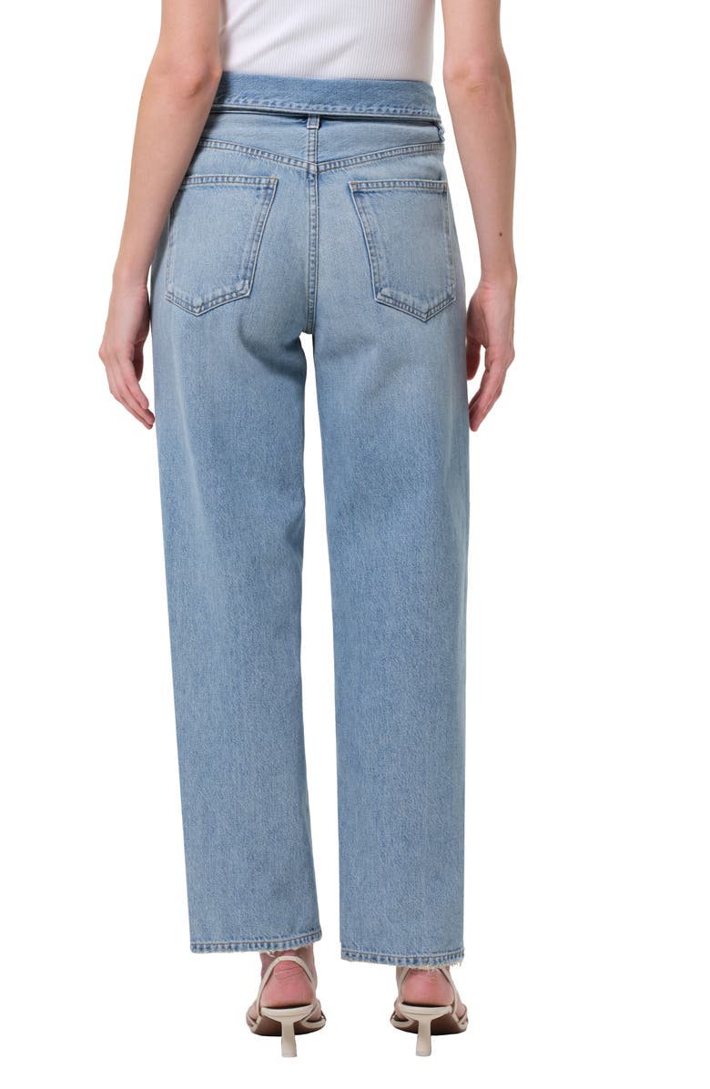 AGOLDE Echo Foldover Waist Tapered Straight Leg Jeans, Alternate, color, Syllable