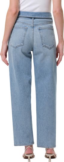 AGOLDE Echo Foldover Waist Tapered Straight Leg Jeans