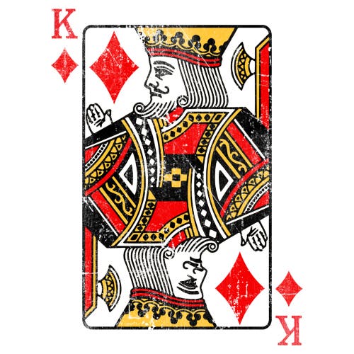 LOST GODS LOST GODS KING OF DIAMONDS PLAYING CARD GRAPHIC T-SHIRT