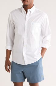Brooks Brothers White Cotton Poplin Button-Down Shirt