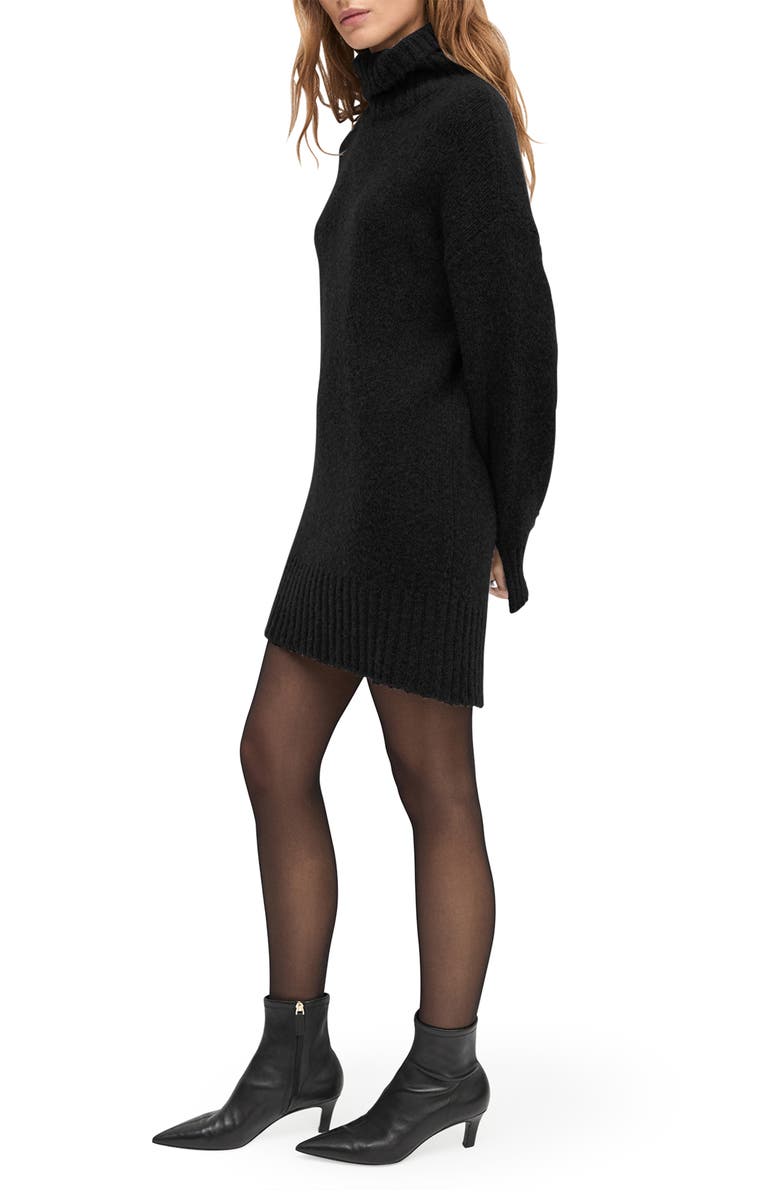 Favorite Daughter The St. James Long Sleeve Turtleneck Wool Blend Sweater Dress, Alternate, color, Black