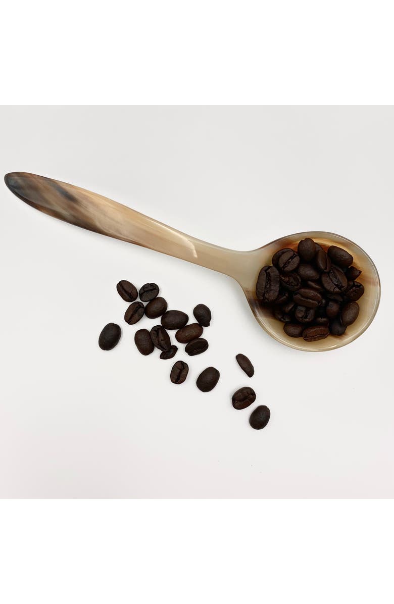 Maadili Collective Long Handle Horn Coffee Scoop, Main, color, Natural