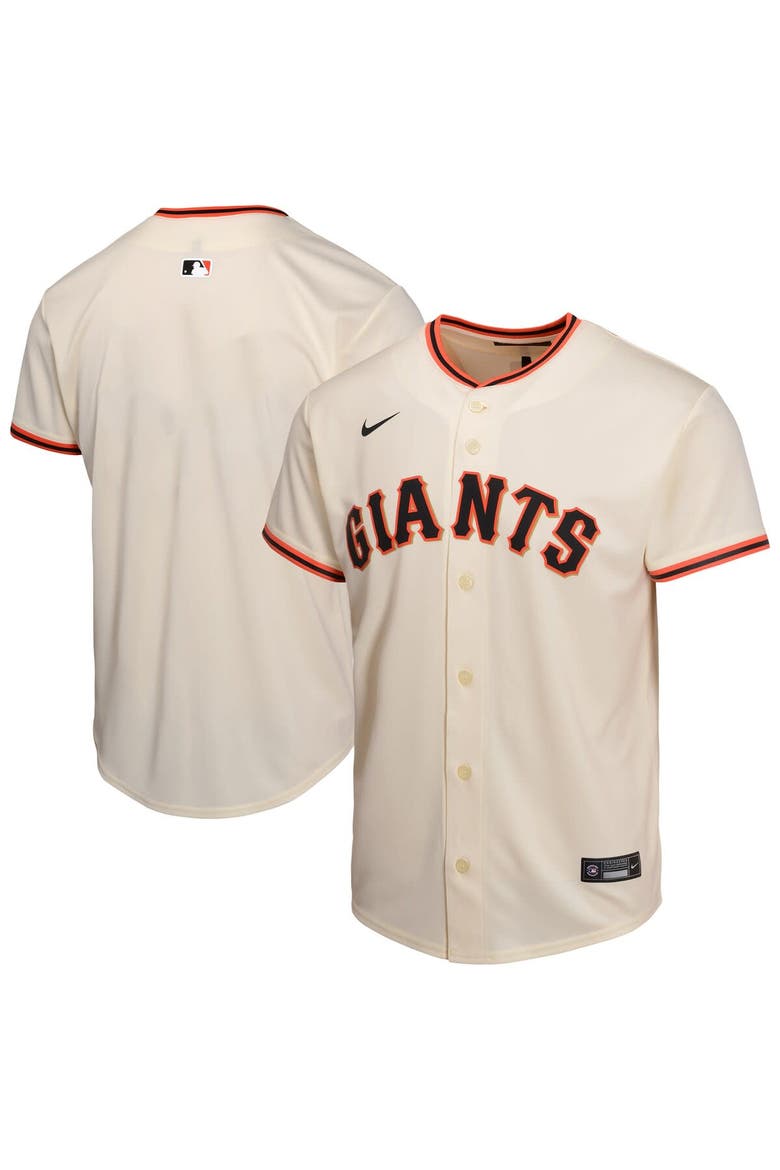 Youth Nike  Cream San Francisco Giants Home Game Jersey, Alternate, color, Cream