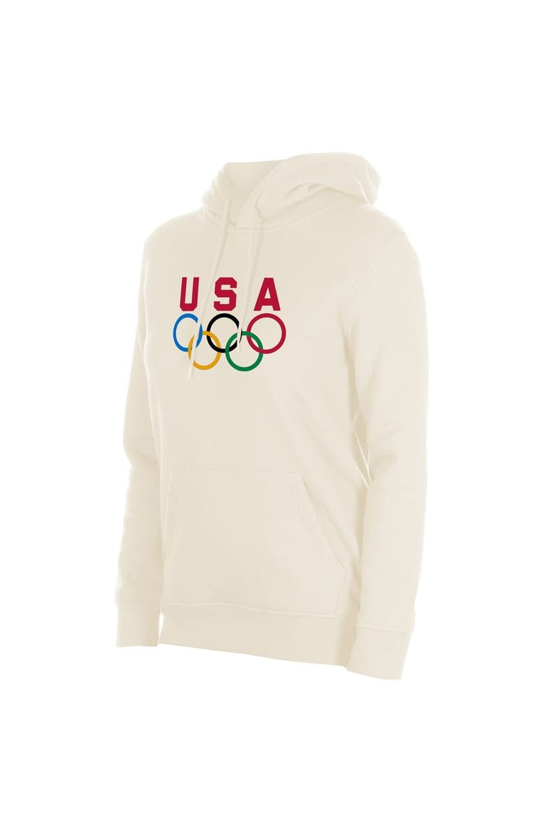 New Era Women's New Era Cream Team USA 5 Rings Chrome Pullover Hoodie, Alternate, color, Cream