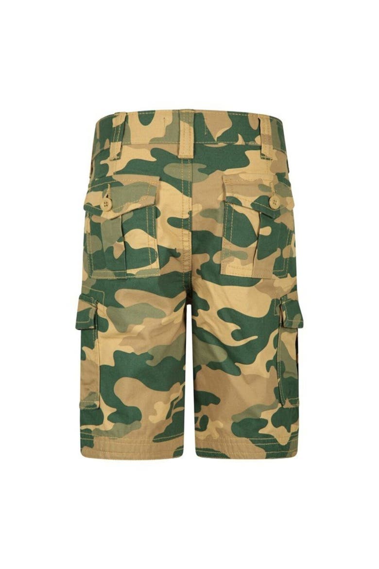 Childrens/Kids Camo Cargo Shorts, Alternate, color, Light Beige and Green