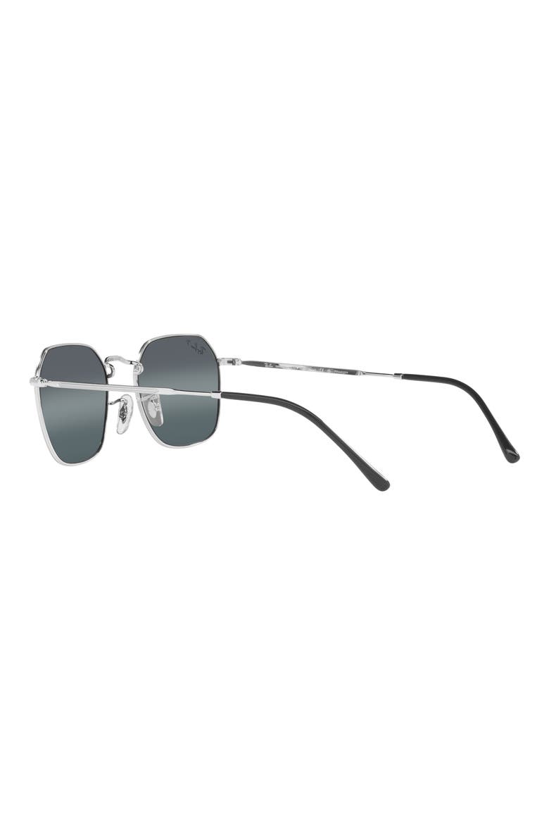 Jim 53mm Mirrored Polarized Irregular Sunglasses, Alternate, color, SILVER